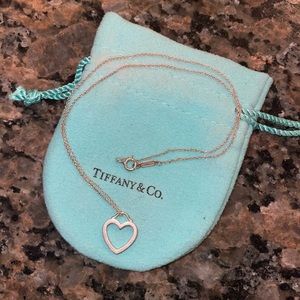 Tiffany & Co. 16in. Sterling Silver Heart Necklace